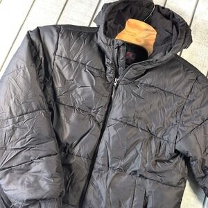 Swiss Tech Puffer Coat Jacket Youth XL 10-12 Black Hooded Lined Zipper - Sweater